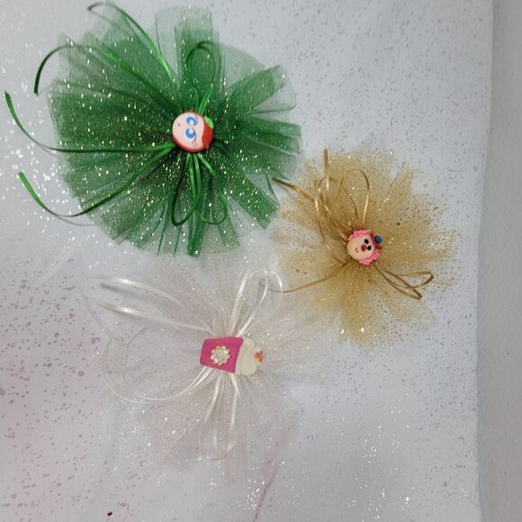 Girls Bows Set of 3 multicolor - Picture 4 of 6